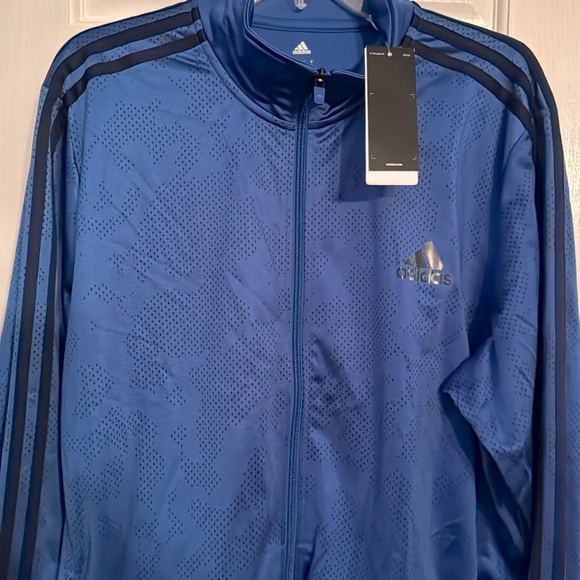 Adidas blue and black track performance jacket NWT XL - Picture 3 of 12